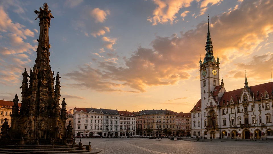 Olomouc Upper Square in warm evening light